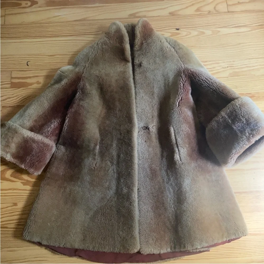 Women's Tan Faux Fur Coat - Picture 11 of 11